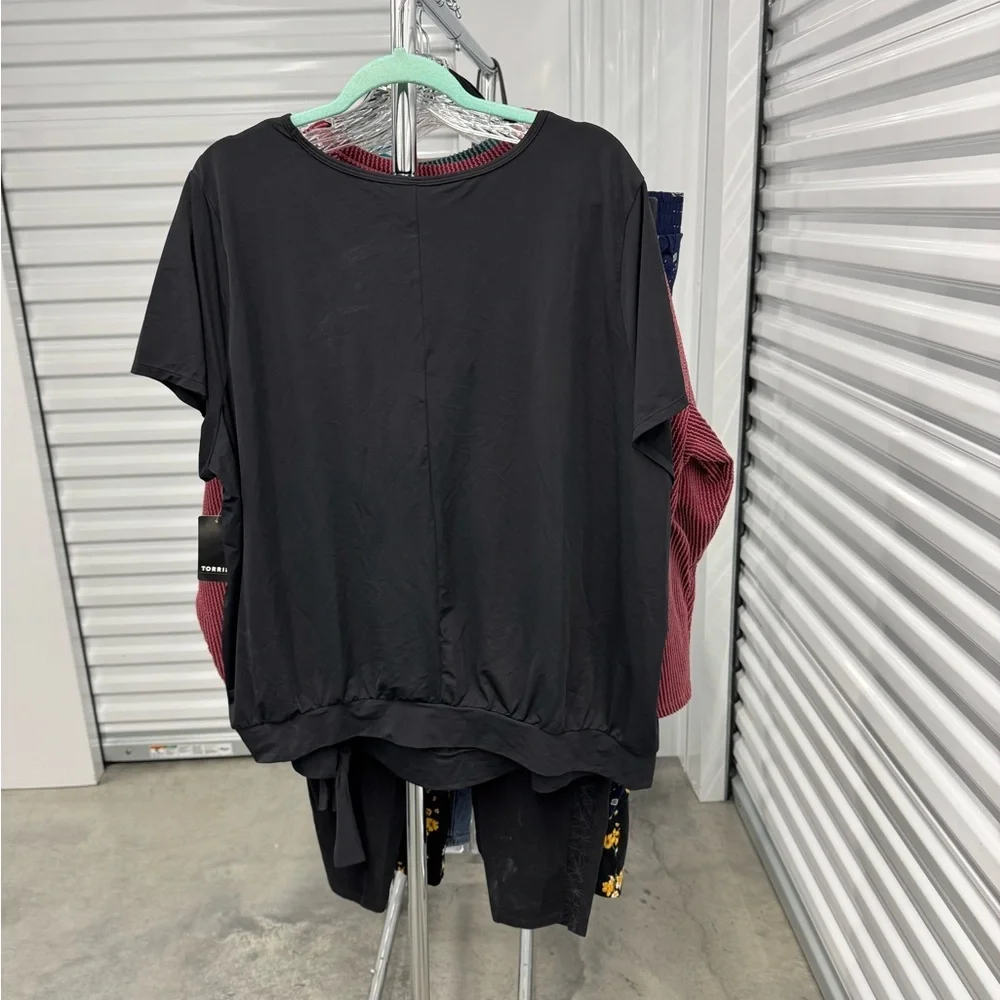 Torrid | Swimshirt with Side Tie in Black | size 3X